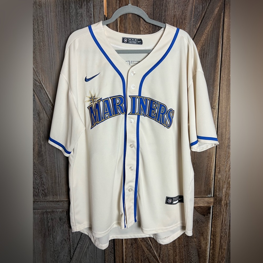Men’s Seattle Mariners Ken Griffey Jr. Nike White Player Jersey Size 3XL